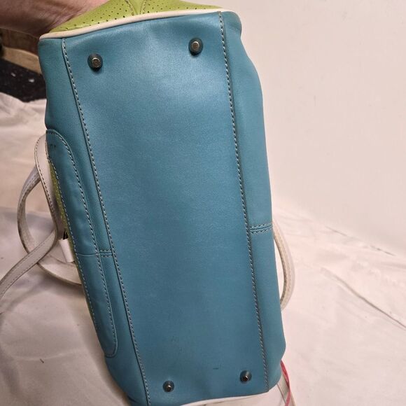 VINTAGE Y2K two tone retro barrel crossbody shoulder east west bag purse - Picture 9 of 11